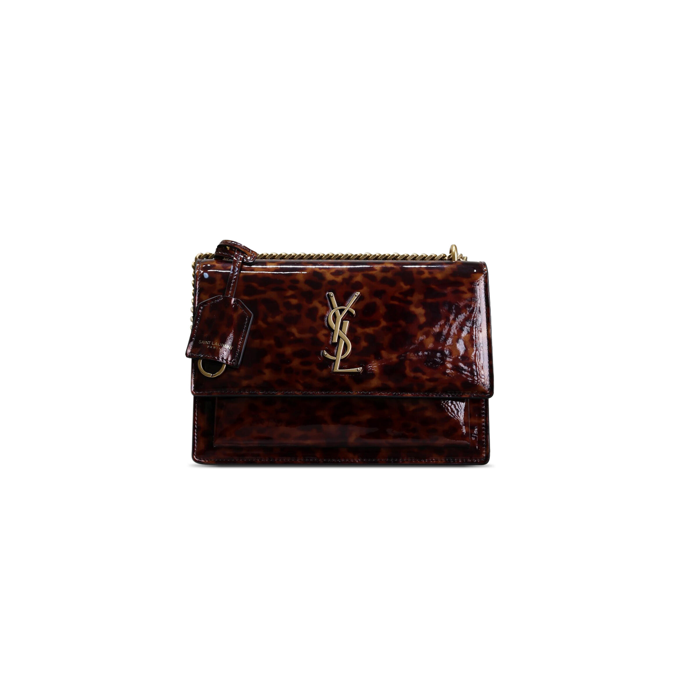 Y*L sunset medium in tortoiseshell patent leather 422906 (22*16*8cm)